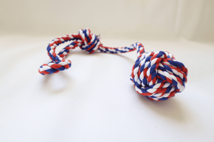 Old Glory Red Dog Rope Toy, handmade dog toys, fun toys (Option: CSCORD338)