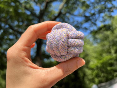 Sustainable Lavandula Color Rope Ball For Puppies (Option: CSCORD358)
