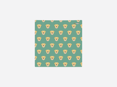 Golden Retriever Microfiber Cleaning Cloth (Color: Golden, size: 8" x 8")