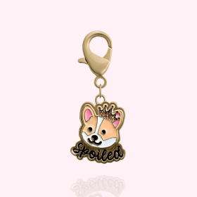 "Spoiled" Dog Collar Charm (Option: Gold)