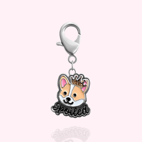 "Spoiled" Dog Collar Charm (Option: Silver)