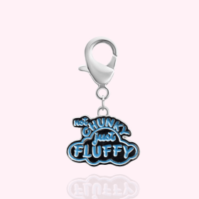 "Not Chunky Just Fluffy" Dog Collar Charm (Option: Silver)