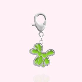 Balloon Dog Collar Charm (Option: Silver)