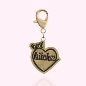 "Best Bitches" Dog Collar Charm (Option: Gold)