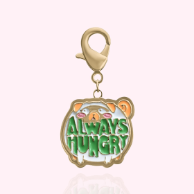 "Always Hungry" Dog Collar Charm (Option: Gold)