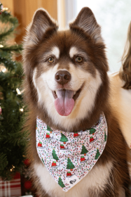 Howliday Cheer Dog Bandana (Bandana Size: XL - 35in x 17in)