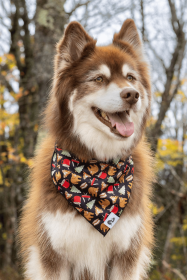 Woodland Tales Dog Bandana (Style: Cloth Martingale, size: L (14-21"))