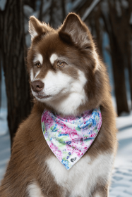 Hydrangea Haven Dog Bandana (Bandana Size: XL - 35in x 17in, Option: Cloth Martingale)