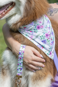 Wildflower Meadow Dog Bandana & Matching Keychain (Bandana Size: S/M - 18in x 10in)