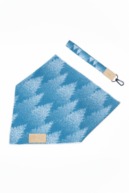 Siberian Spruce Dog Bandana & Matching Keychain (Bandana Size: M/L - 27in x 13in)