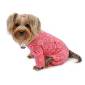 Blush of Love Fleece Turtleneck Pajamas (Bandana Size: S/M - 18in x 10in)