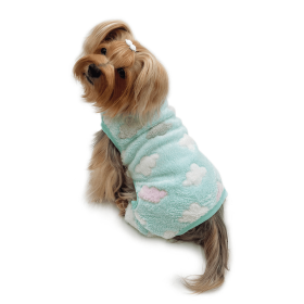 Ultra Plush Fluffy Clouds Front Sleeveless Pajamas (Bandana Size: XL - 35in x 17in)