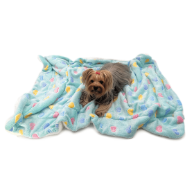 Ultra Plush Colorful Hearts Blanket (Style: Cloth Martingale, size: XL (14-23"))