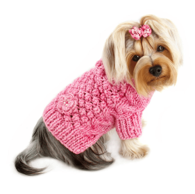 Pink Bobble Stitch Turtleneck Hand Knitted Sweater (Style: Buckle, size: XL (14-23"))