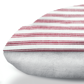 Marblehead Light Red Ticking Stripe Farmhouse Duvet Style Dog Bed (size: L)