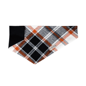 Autumn Plaid Shirting Flannel Over-the-collar Bandana (size: L (18x9.5"))