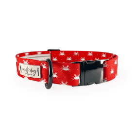 Crabby Red Maryland Crab Coastal Buckle & Martingale Dog Collar (Style: Cloth Martingale, size: M (14-18"))