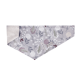 Elderberry Silver Fall Mod Floral Over-the-collar Dog Bandana (size: S (14x5.5Ã’Â¢Ã¢â¬aÂ¬ÃÂ))