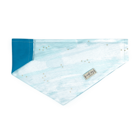 Golden Hour Teal Watercolor Over-the-collar Dog Bandana (size: S (14x5.5Ã’Â¢Ã¢â¬aÂ¬ÃÂ))