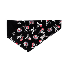 Jolly Roger Pirate Skull & Bones Over-the-collar Dog Bandana (size: S (14x5.5Ã’Â¢Ã¢â¬aÂ¬ÃÂ))