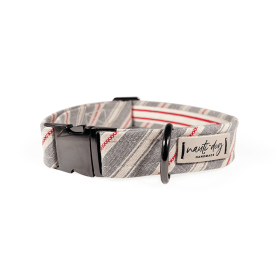 Liberty Patriotic American Woven Stripe Buckle & Martingale Dog Collar (Style: Chain Martingale, size: M (14-18"))