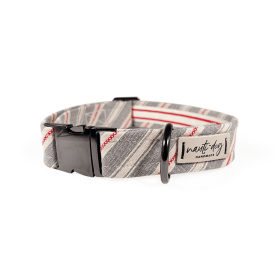 Liberty Patriotic American Woven Stripe Buckle & Martingale Dog Collar (Style: Cloth Martingale, size: L (14-21"))
