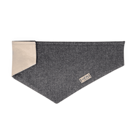 Poindexter Herringbone Shirting Tweed Over-the-collar Dog Bandana (size: M (16x 7.5Ã’Â¢Ã¢â¬aÂ¬ÃÂ))