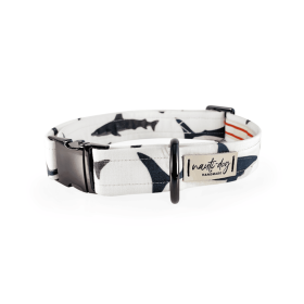Shark! Buckle & Martingale Dog Collar (Style: Buckle, size: L (14-21"))