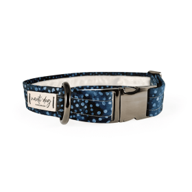 Trout Hand-dyed Batik Buckle & Martingale Dog Collar (Style: Buckle, size: M (14-18"))