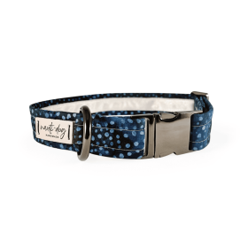 Trout Hand-dyed Batik Buckle & Martingale Dog Collar (Style: Buckle, size: XL (14-23"))