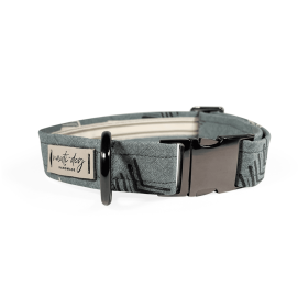 Wayfarer Sage Primitive Chevron Buckle & Martingale Dog Collar (Style: Buckle, size: L (14-21"))