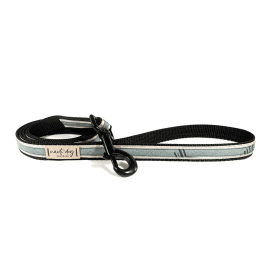 Wayfarer Sage Primitive Chevron Ribbon Dog Leash (Hardware Color: Black Gunmetal)