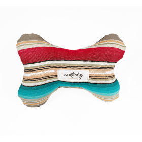 Serape Southwestern Stripe Woven Stuffed Squeaker Wubby Dog Toy (Style: Bumper)
