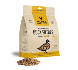 Vital Essentials(R) Freeze-Dried Raw Duck Entree Dog Food Mini Nibs, (size: 25 oz)