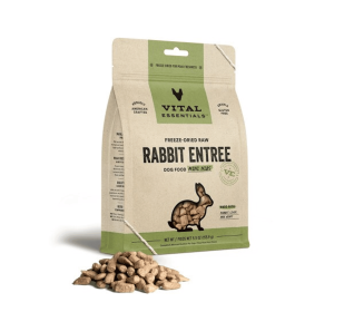 Vital Essentials(R) Freeze-Dried Raw Rabbit Entree Dog Food Mini Nibs, (size: 5.5 oz)