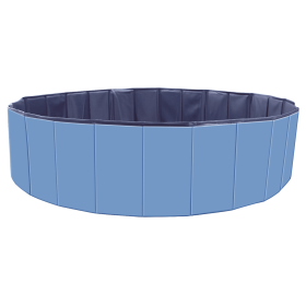 Foldable Pet Swimming Pool PVC Kiddie Baby Dog (Color: Blue)