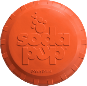 SP Bottle Top Flyer Durable Rubber Retrieving Frisbee (Color: Orange Squeeze, size: Large (9.75" diameter))