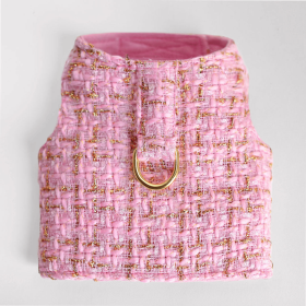 Chantel Tweed Dog Harness (Color: Bubblegum Pink, size: 7235)