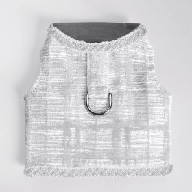 Genevieve Dog Harness (Color: Silver, size: BarkFifthAve6268)