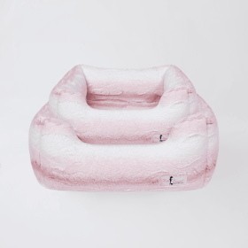 Cashmere Dog Bed (Color: Pink Fawn, size: small)