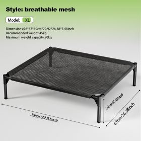 The Bi-material Pet Bed Is Of Your Choice,The Detachable Design Of The Oxford Cloth And Breathable Mesh Pet Bed Combines The Characteristics Of Breath (Option: WB  XL)