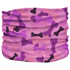 Bone Camo Pup Scruff (Color: Pink, size: Teeny)