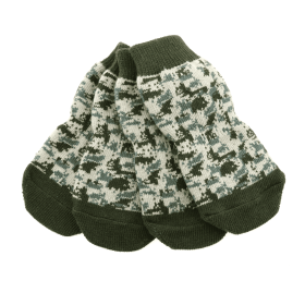 Non-Skid Dog Socks (Color: Green Camo, size: large)