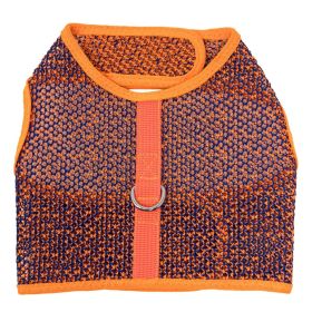 Active Mesh Dog Harness with Leash (Color: Orange & Blue, size: small)