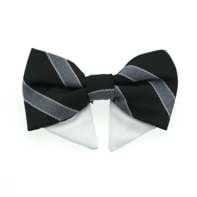 Universal Dog Bow Tie (Color: Black and Silver Stripe, size: Type 2)