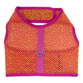 Active Mesh Dog Harness with Leash (Color: Pink & Yellow, size: medium)